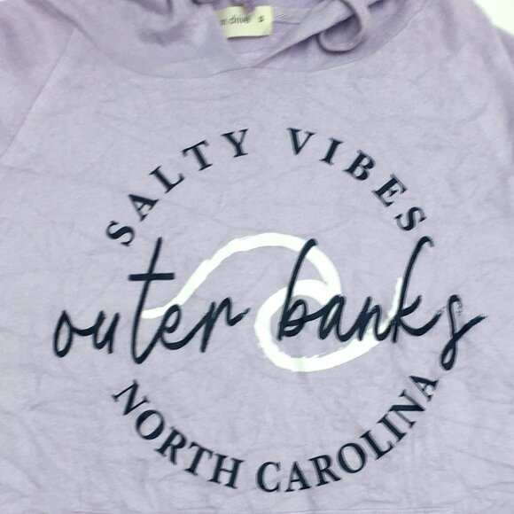 NEW Ocean Drive Lavender OBX NC Knit Hoodie Salty Vibes Lightweight Small - Picture 8 of 8